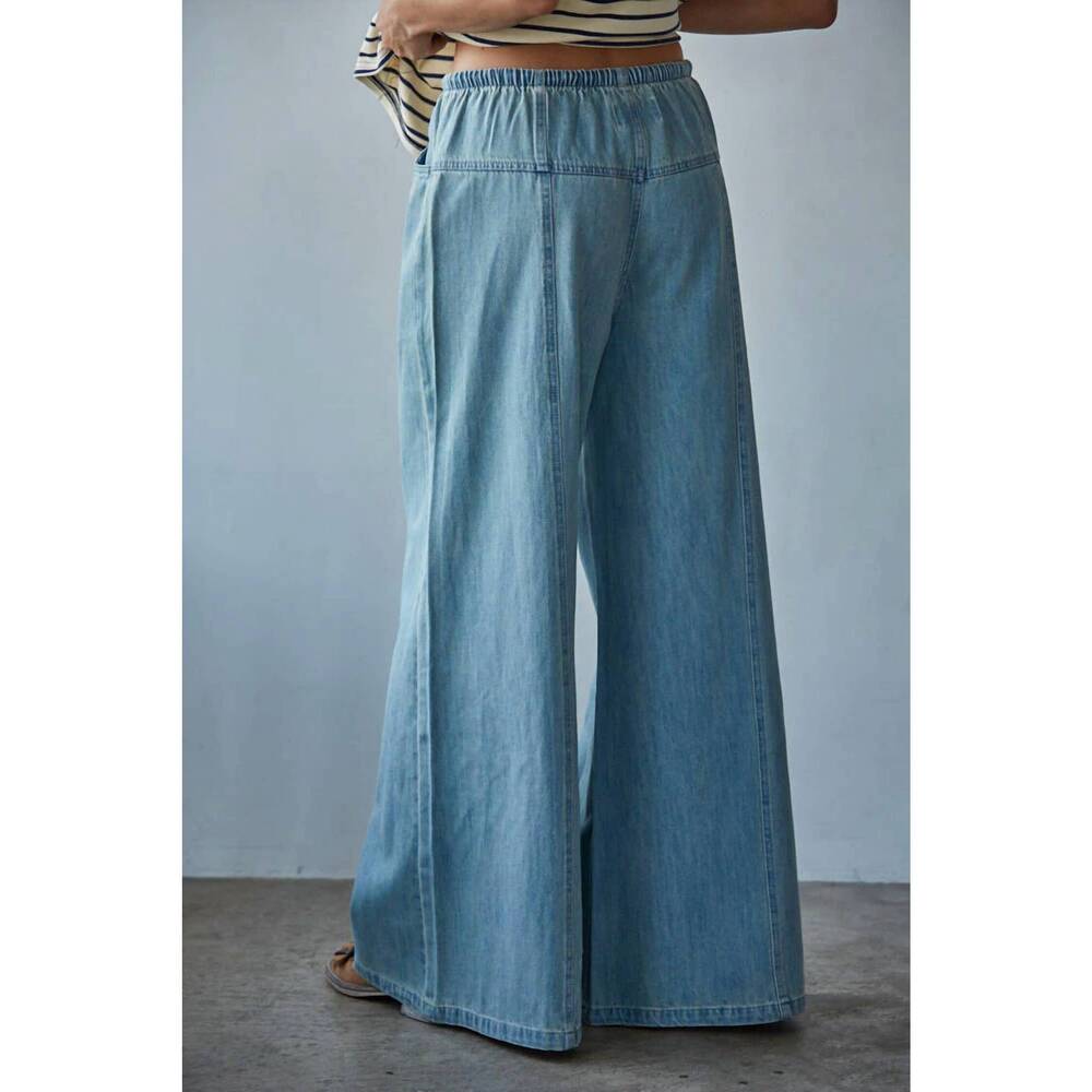 NEW BY TOGETHER jude wide leg pants in denim blue - Picture 3 of 4
